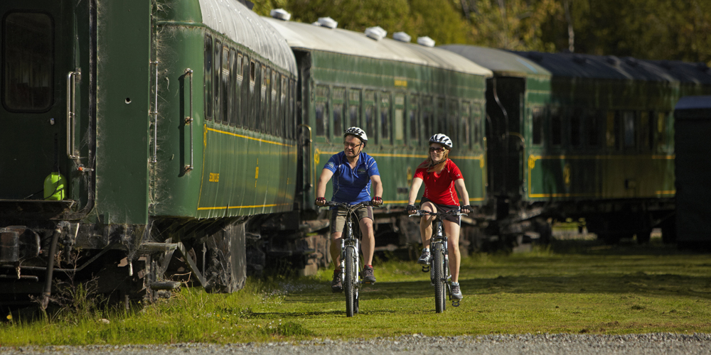 bikers and train in nz