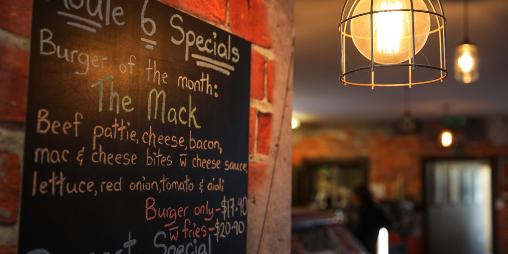 Route 6 Cafe Blackboard specials