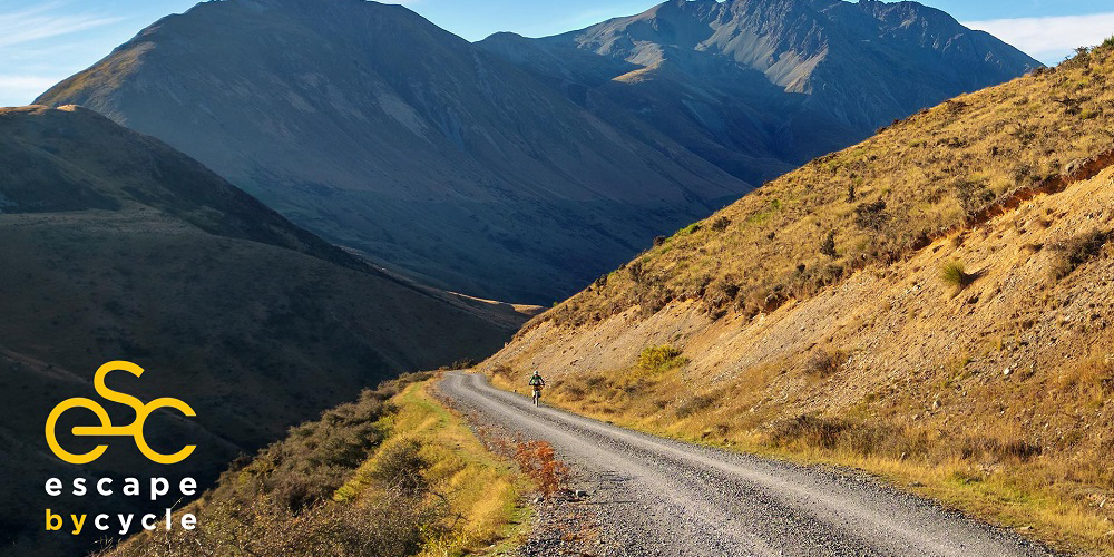 Escape by cycle biker scenic view