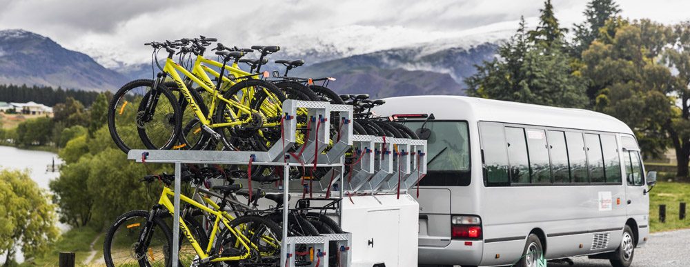 Adventure South NZ bikes on trailer
