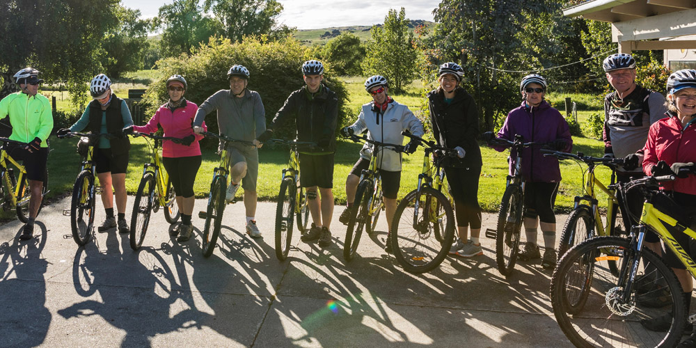 Adventure South NZ group tour with people on bikes