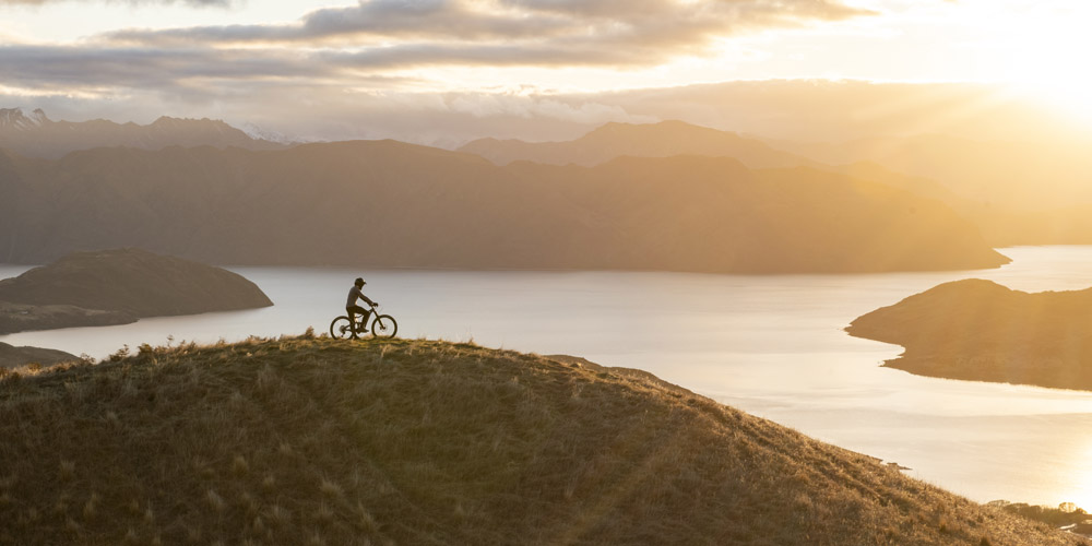 biker on top of the hill