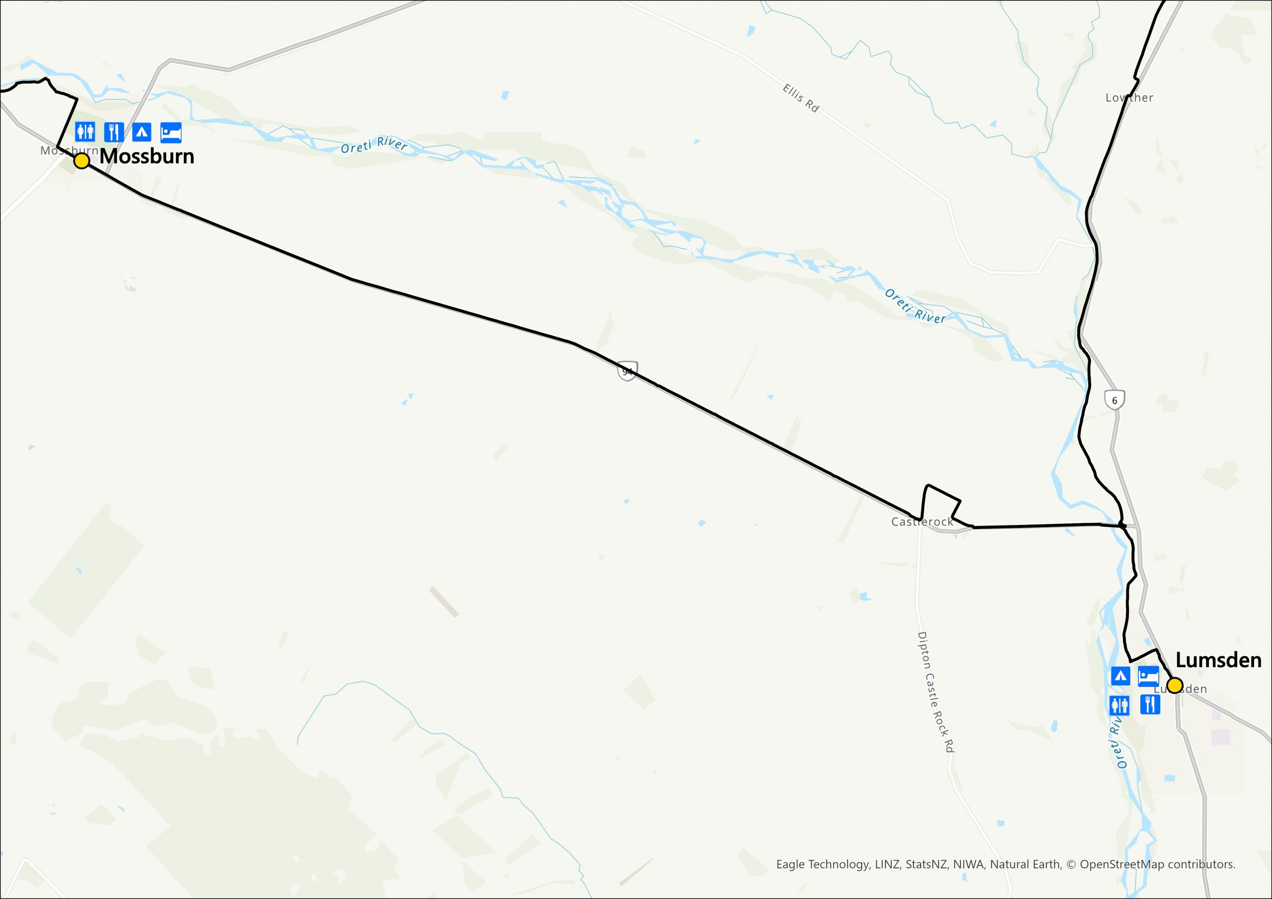 Mossburn to Lumsden cycle trail