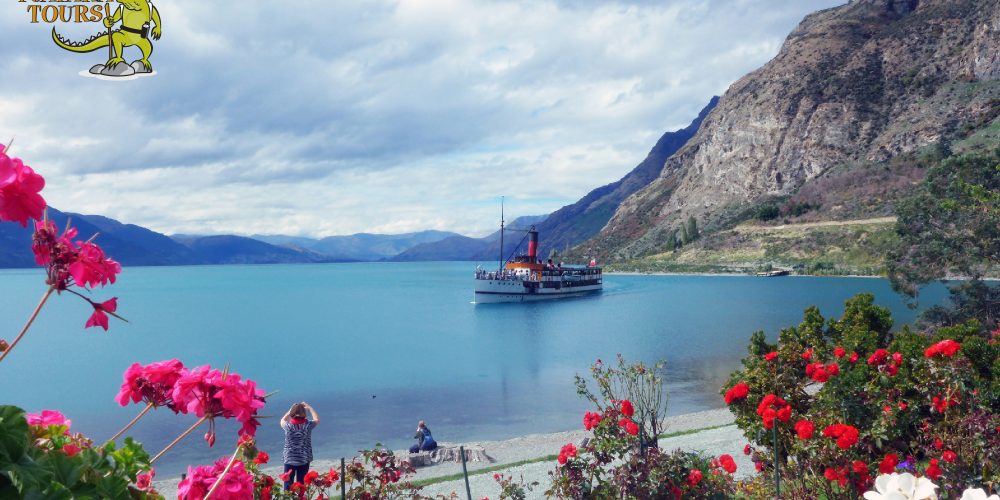 TSS Earnslaw and flowers